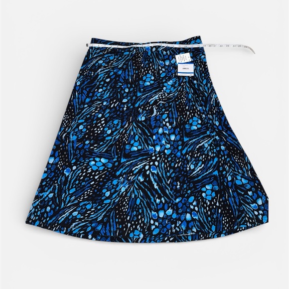 ⚡️Kasper Blue & Black Abstract A-Line Skirt | New With Tags | Women’s - Picture 2 of 4